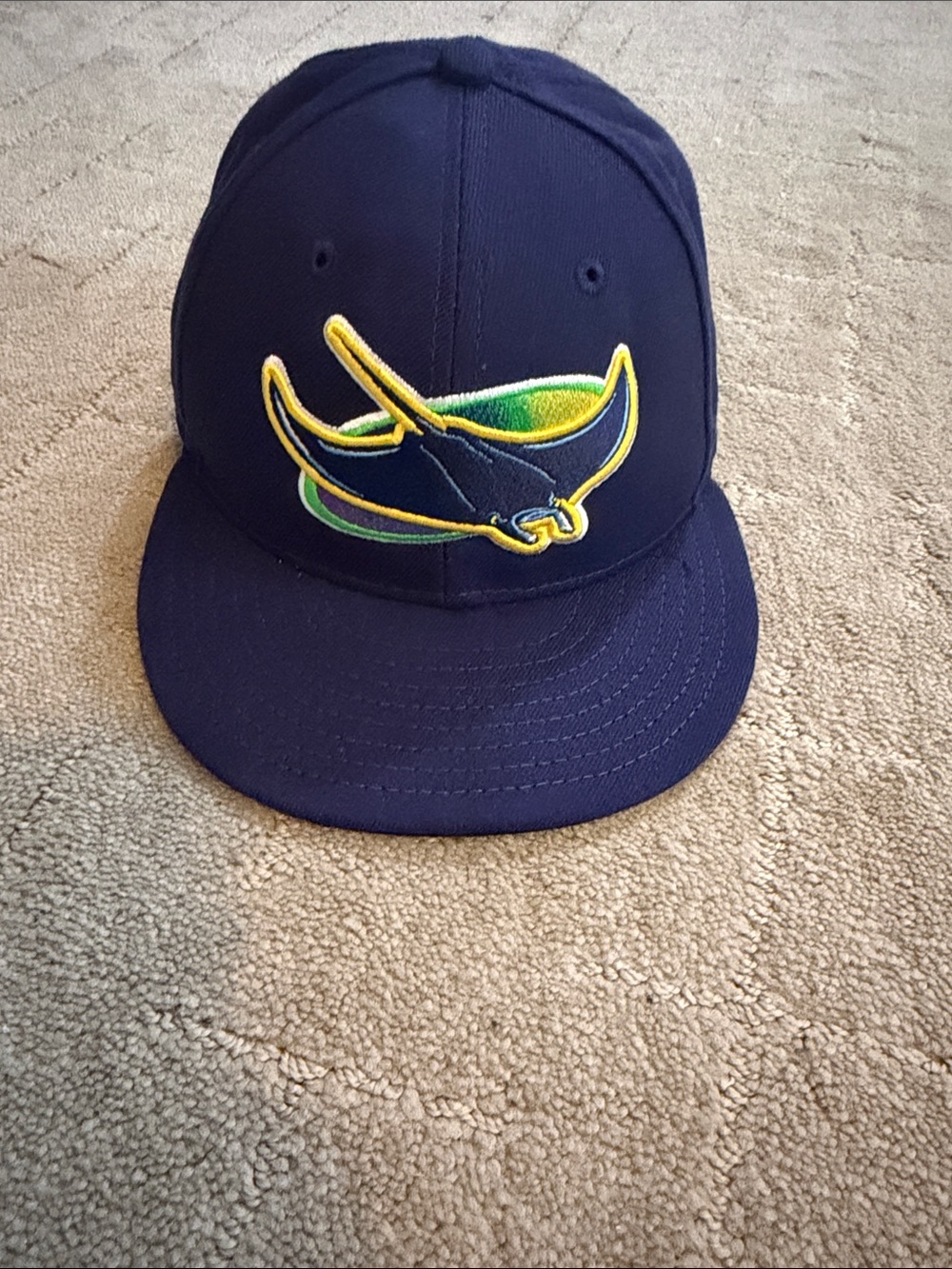 New Era Kids Navy Cap with Yellow & Green Embroidered Logo